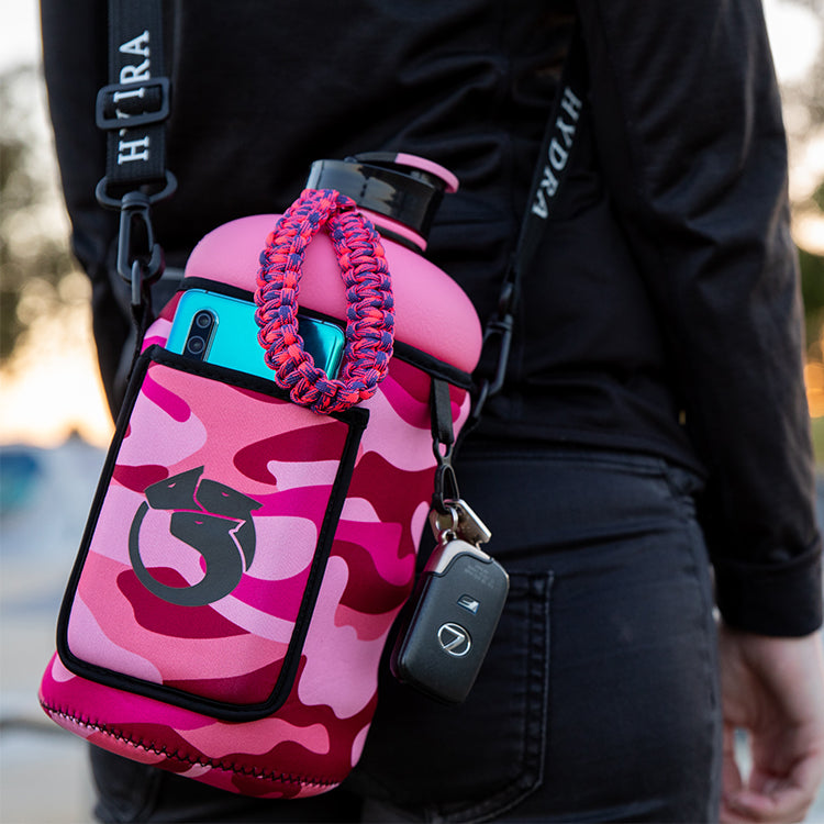 Pink Camo - 2.2L Hydra Bottle Sleeve - Neoprene Bottle Sleeve