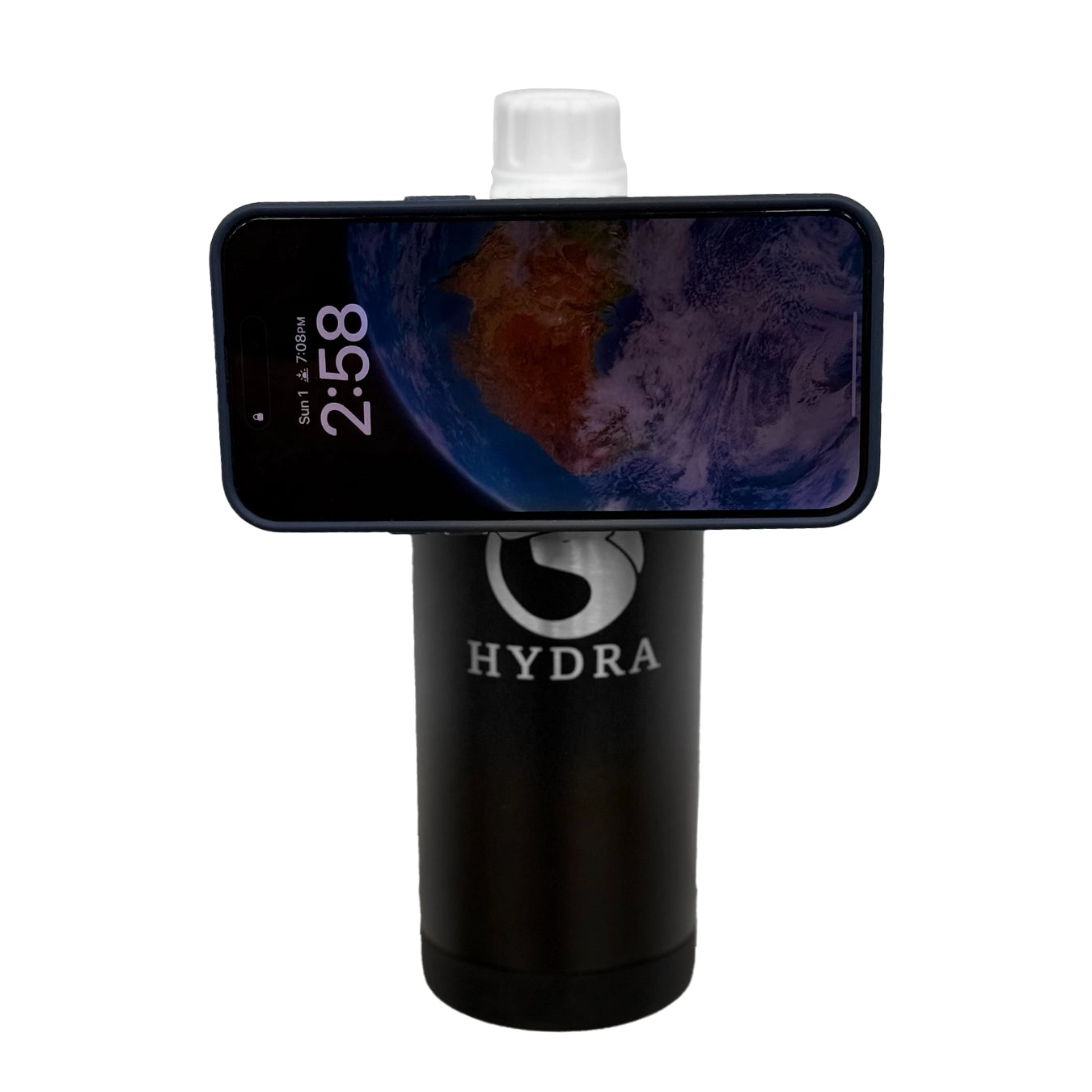 Hydra Water bottle with Phone Holder – Black