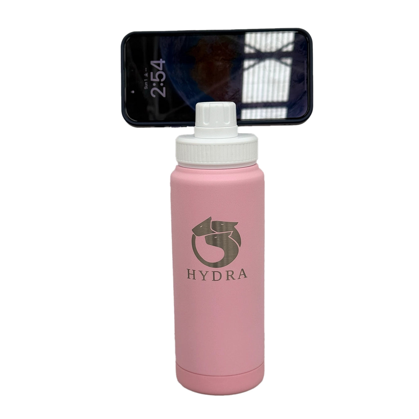 Hydra Water bottle with Phone Holder – Pink